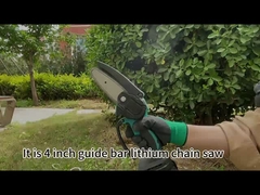 Máy cưa xích mini cầm tay 4 inch 21v Động cơ không chổi than Máy cưa xích mini một tay