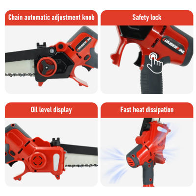 Mini 8-Inch Electric Chainsaw Cordless Brushless Portable Handheld With Auto Chain Regulator & Auto Oiler For Wood Cutting