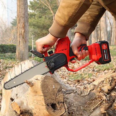 Cordless Mini Chainsaw 8 Inch Rechargeable Hand Held Chain Saw Machine
