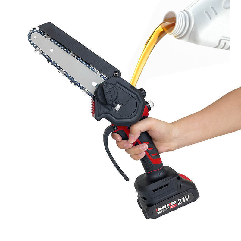 High Power Brushless Rechargeable Lithium Cordless 6 Inch Mini Chainsaw Battery Wood Cutting