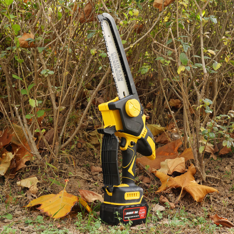 6-inch Portable Electric Lithium Chain Saw With Small Chainsaw Chain and Battery Telescopic Rod Set